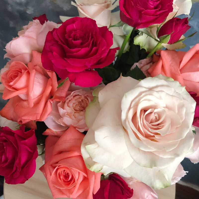 Roses Myraid - Mixed Rose Vase Arrangement Flourish by Charlene