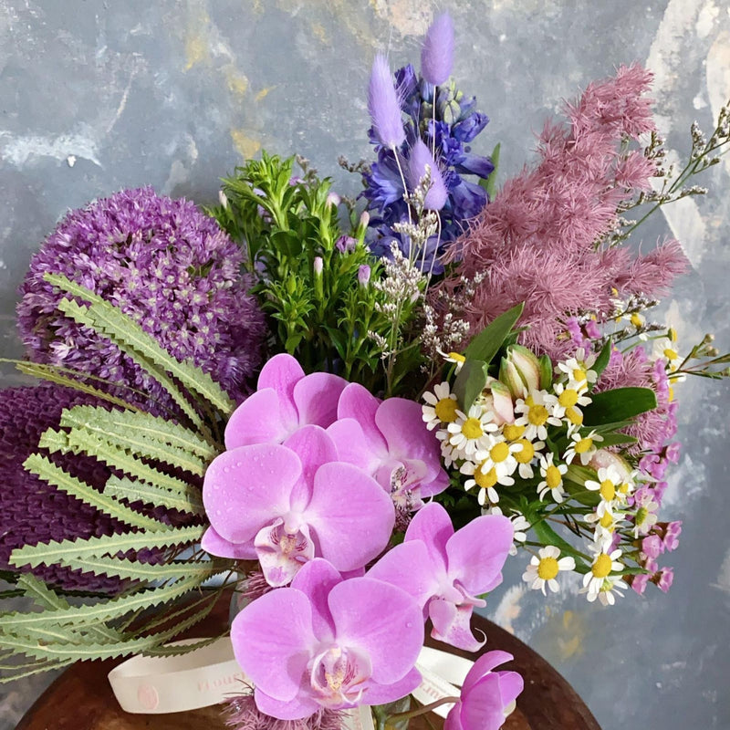 Potpurri in a Vase - Orchid with Mixed Flowers Vase Arrangement - Flourish by Charlene