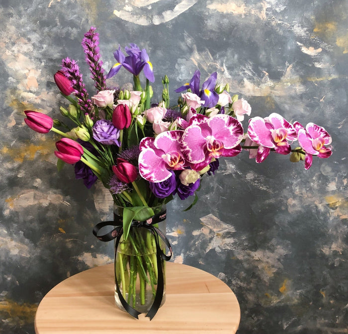 Ohh Violet - Flowers in a vase - Flower Vase Arrangement - Flourish by Charlene