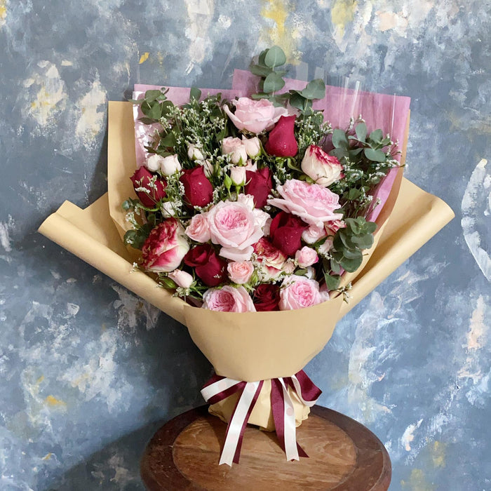 Roses Enmasse - Mixed Rose bouquet - Flourish by Charlene